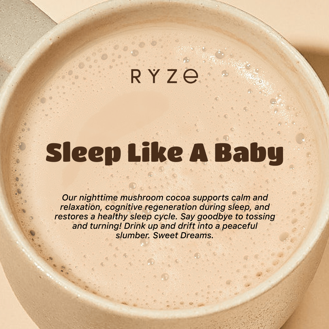 RYZE Hot Cocoa - with 6 Sleep Superfoods to Help Fall Asleep and Stay Asleep - T09I