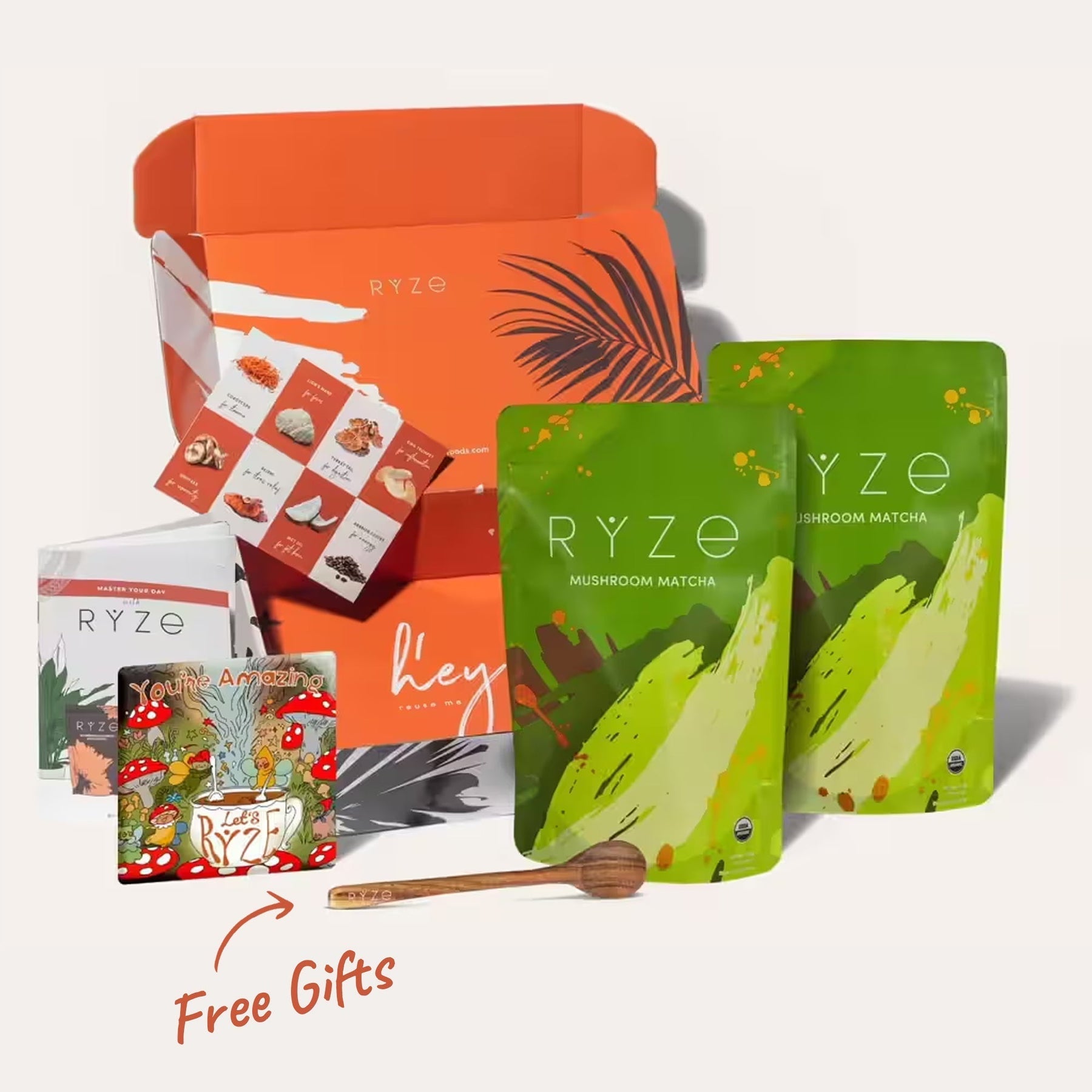 RYZE Organic Mushroom Matcha Starter Kit (60 servings) - OWA8